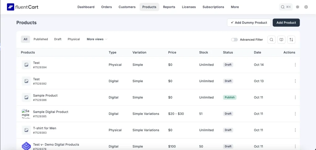 FluentCart- Product Handling